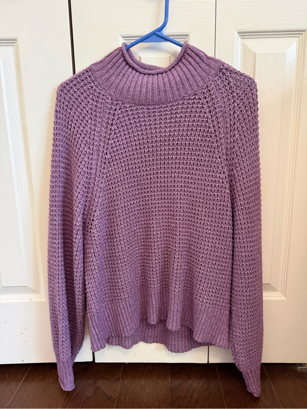 American Eagle Outfitters Lilac Ribbed Mock Neck Sweater